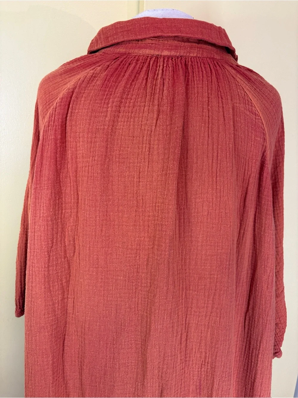 Hayden Button-Front Rust Maxi Dress - Picture 7 of 10